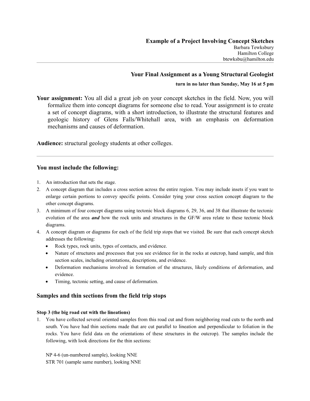 Your Final Assignment As A Young Structural Geologist