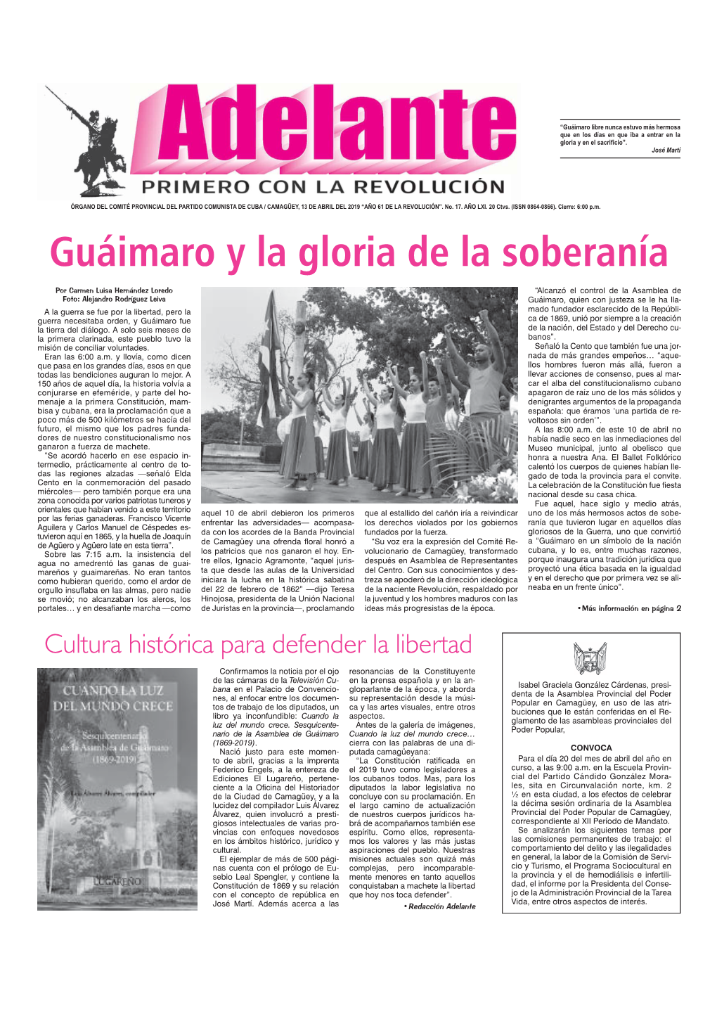 Guáimaro Y La Gloria De La Soberanía