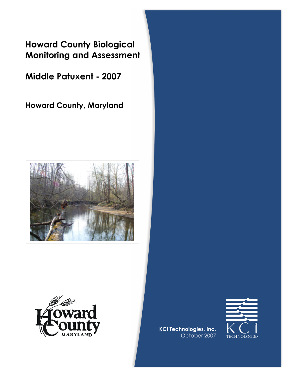 V.4 Howard County Biological Monitoring and Assessment