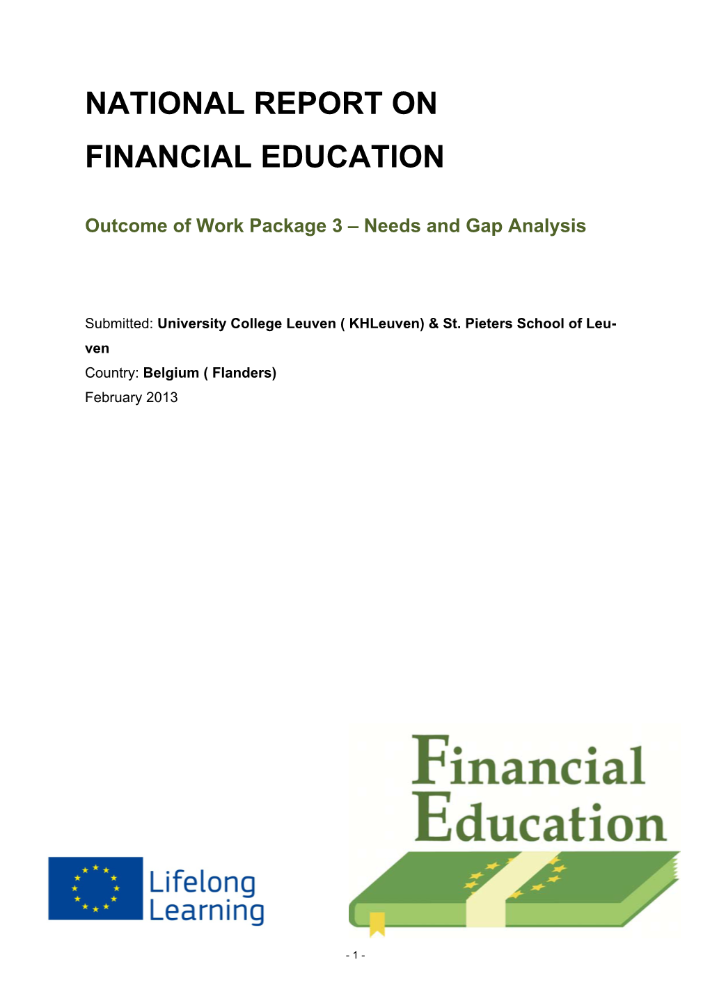 National Report on Financial Education