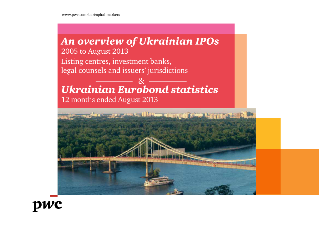 An Overview of Ukrainian Ipos Ukrainian Eurobond Statistics