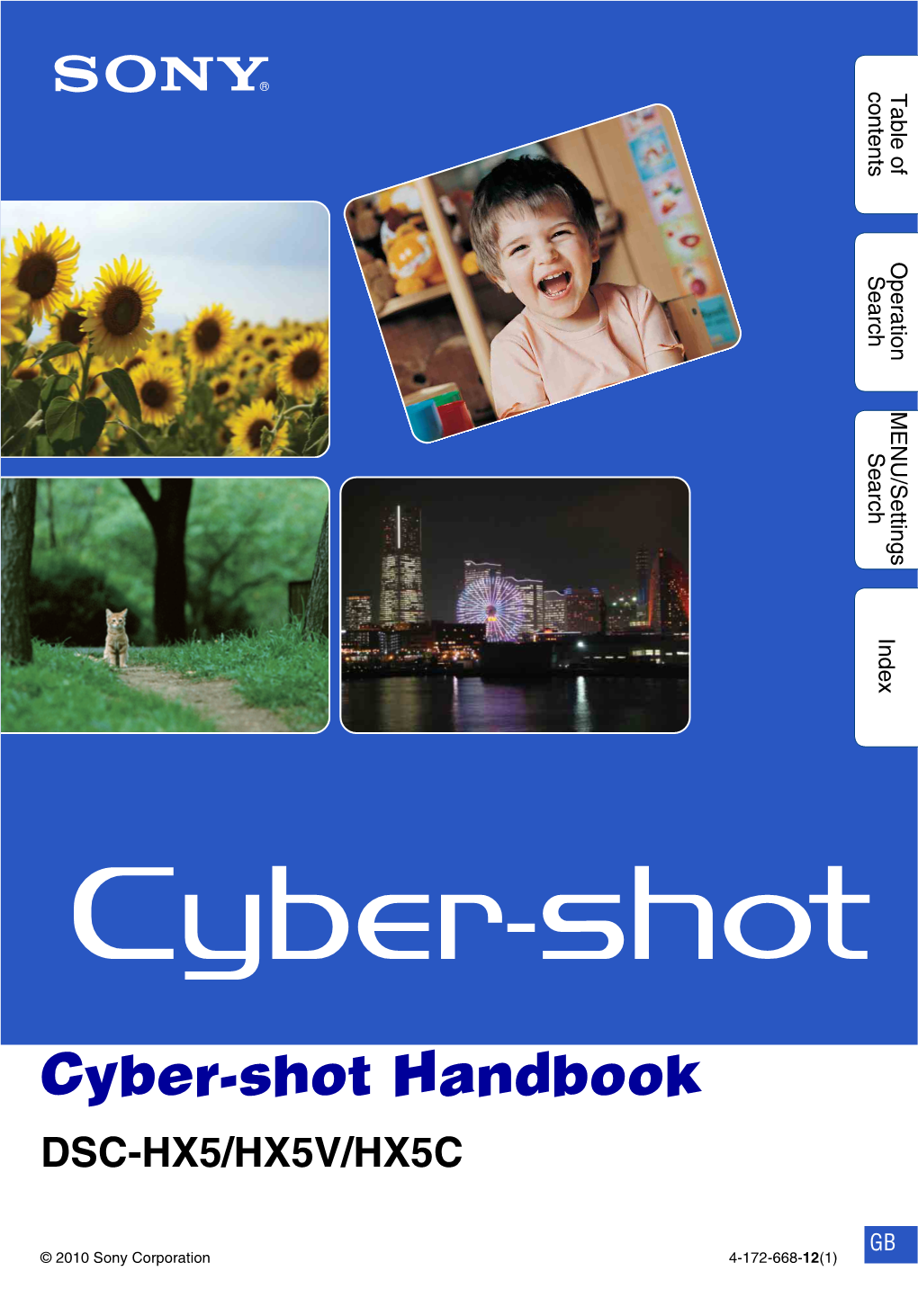 Cyber-Shot Handbook DSC-HX5/HX5V/HX5C