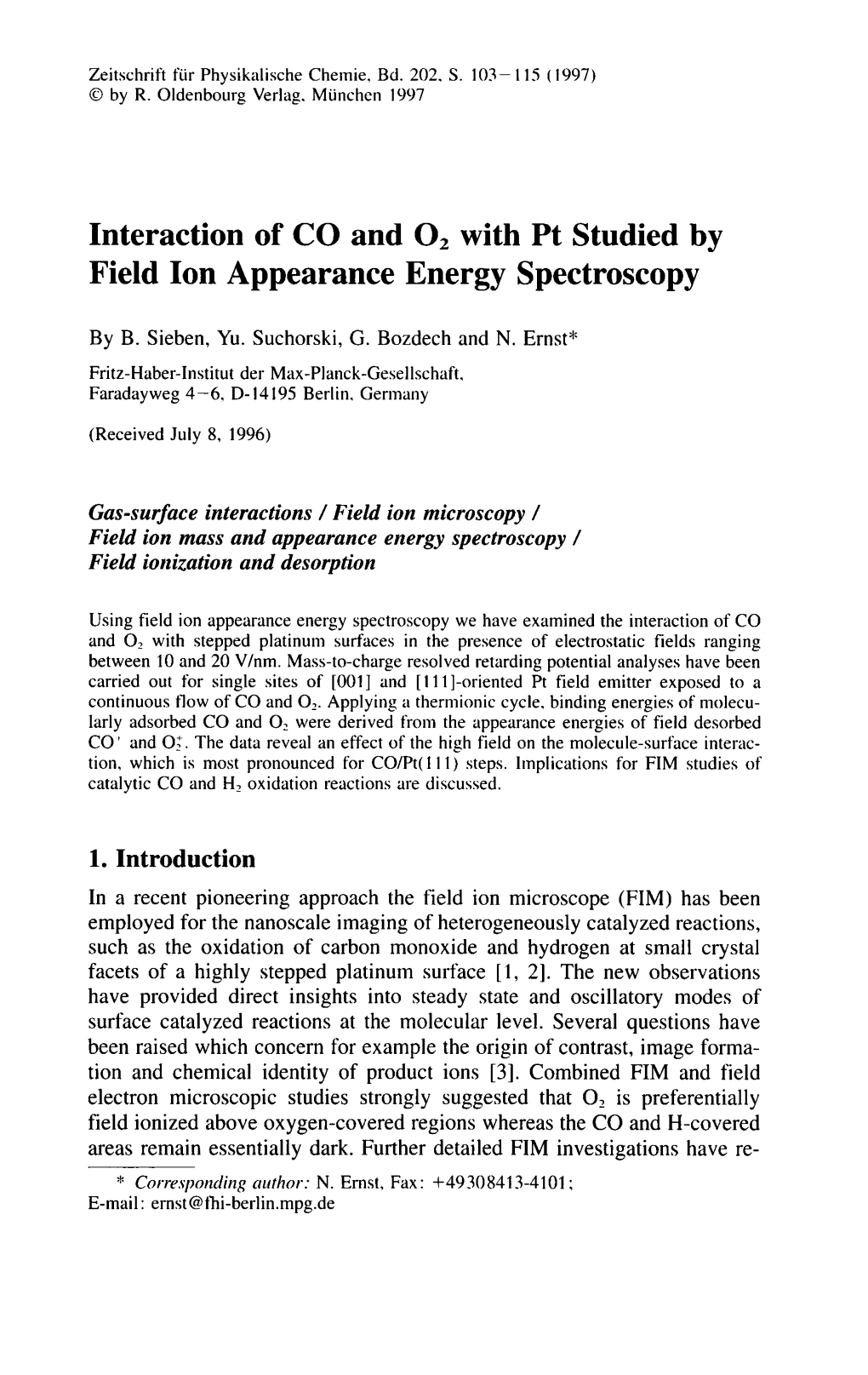Field Ion Appearance Energy Spectroscopy