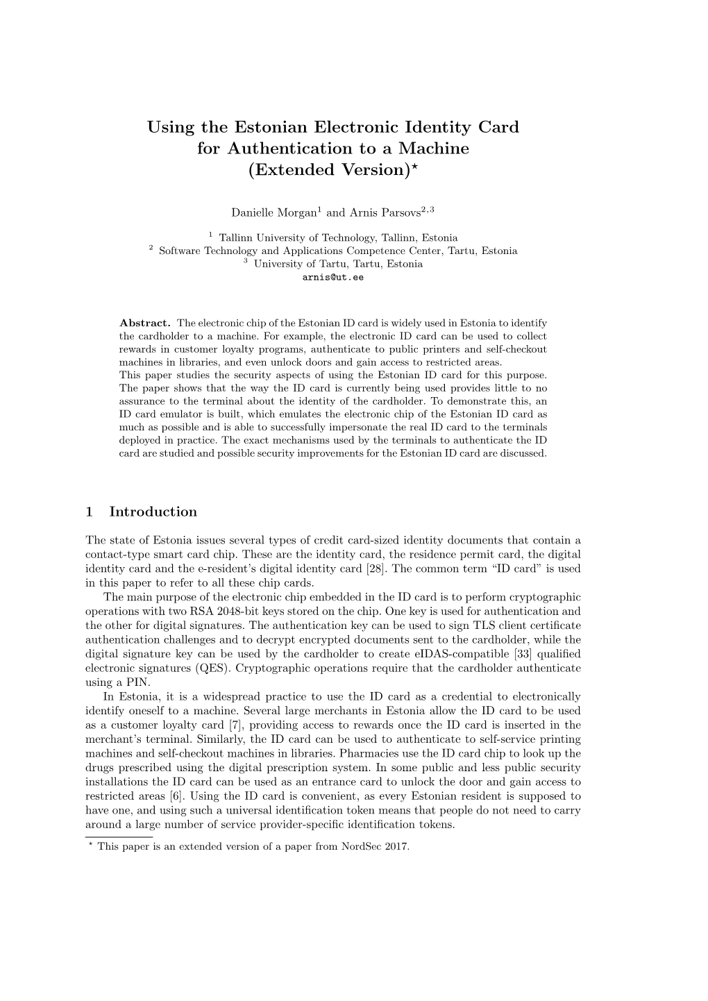 Using the Estonian Electronic Identity Card for Authentication to a Machine (Extended Version)⋆