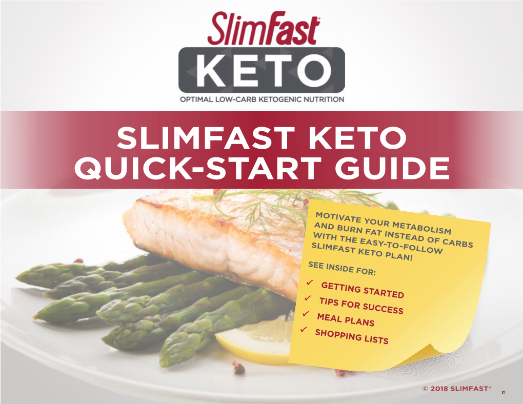 Slimfast Keto Quick-Start Guide