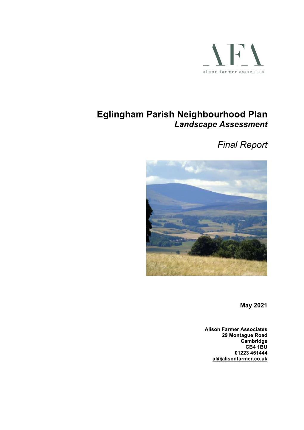 Eglingham Parish Neighbourhood Plan Landscape Assessment