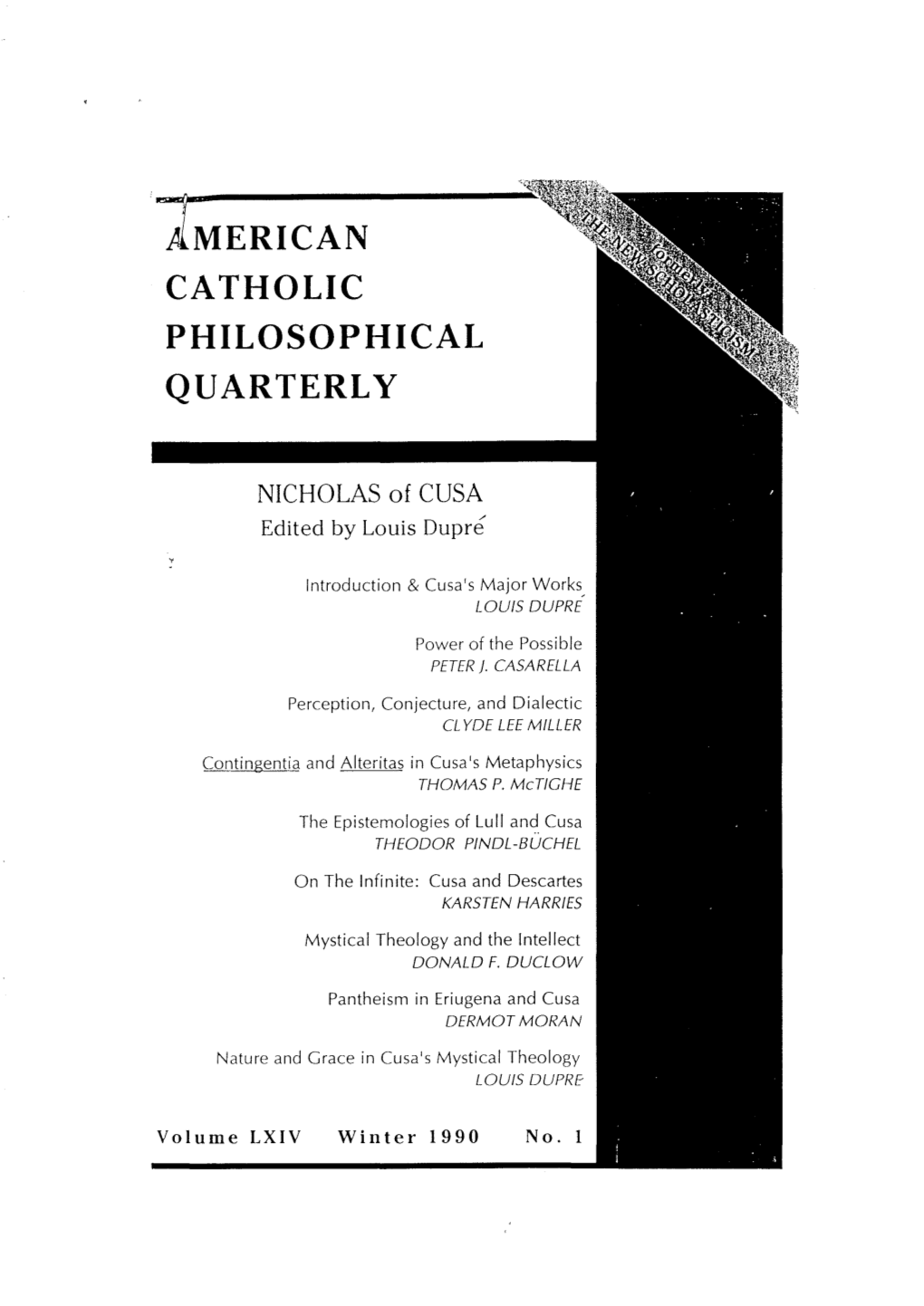 Merican Catholic Philosophical Quarterly