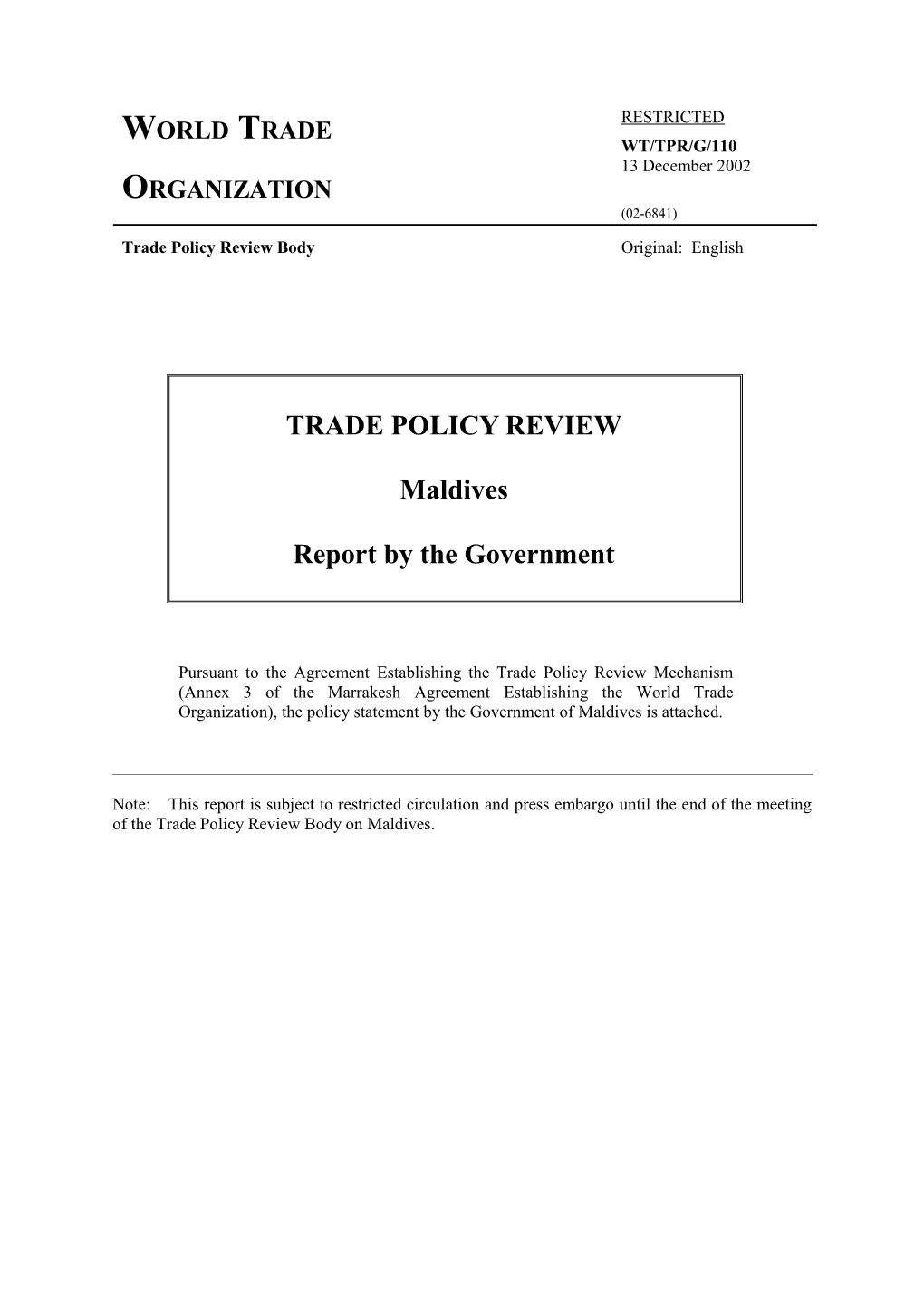 Trade Policy Review Body s2