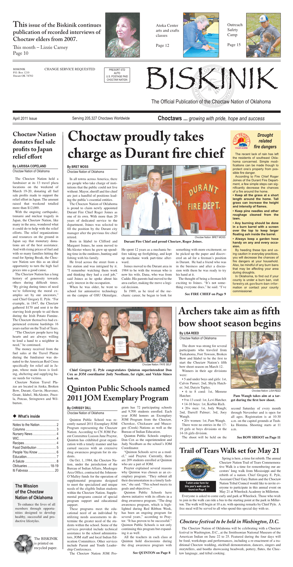 Choctaw Proudly Takes Charge As Durant Fire Chief