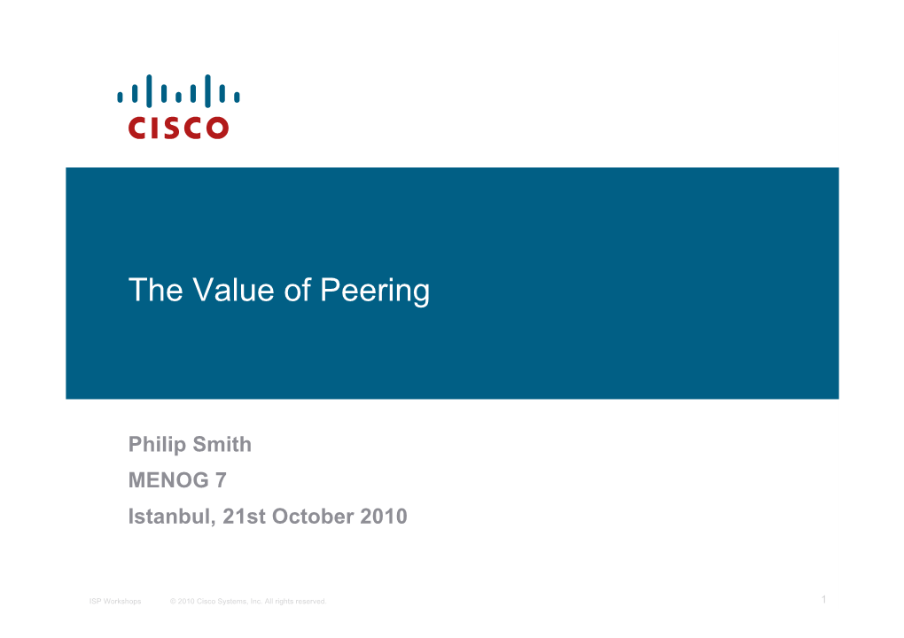 The Value of Peering