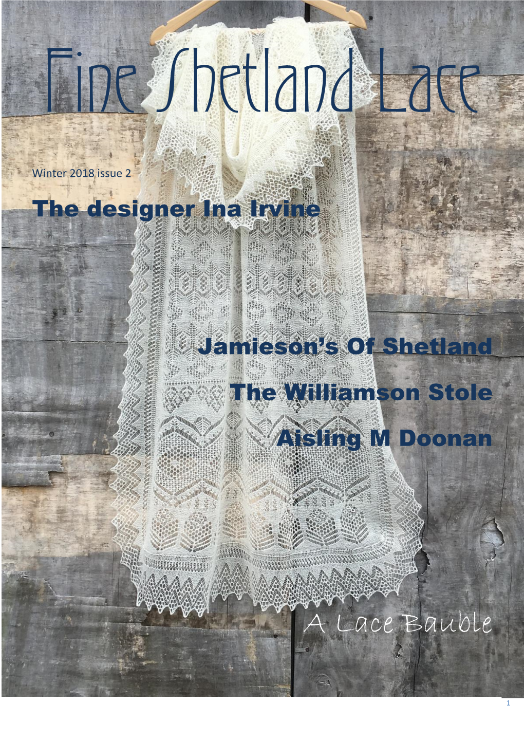 Fine Shetland Lace Magazine Issue 2 Winter