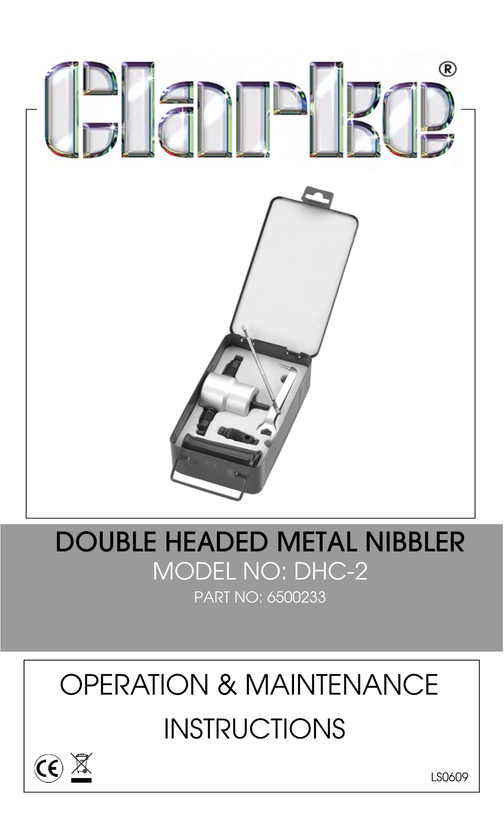 Double Headed Metal Nibbler Model No: Dhc-2 Part No: 6500233