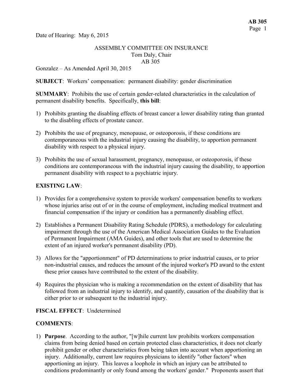 Assembly Bill Policy Committee Analysis s2