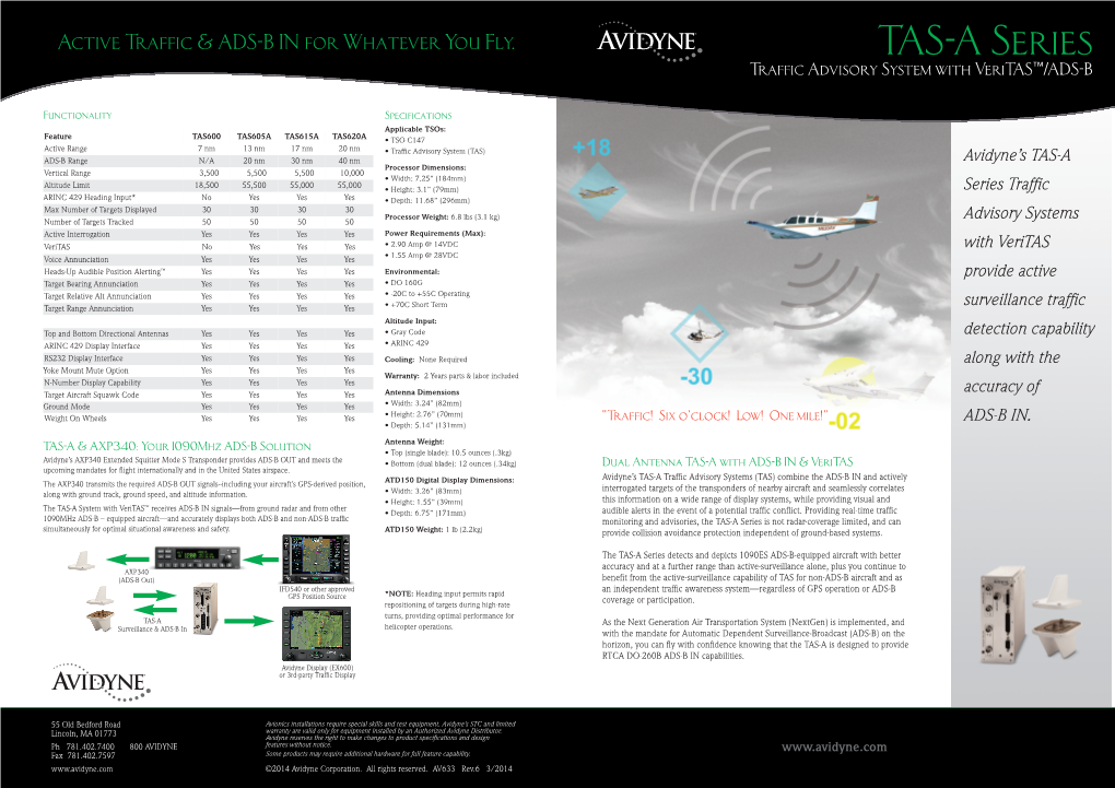 AV633-TAS600 Brochure Rev6-A4.Qxp 3/10/14 11:25 AM Page 1
