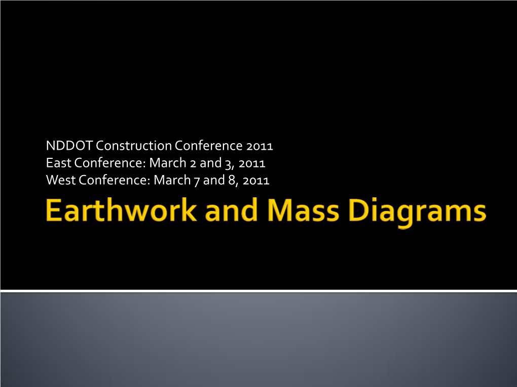 Earthwork and Mass Diagrams