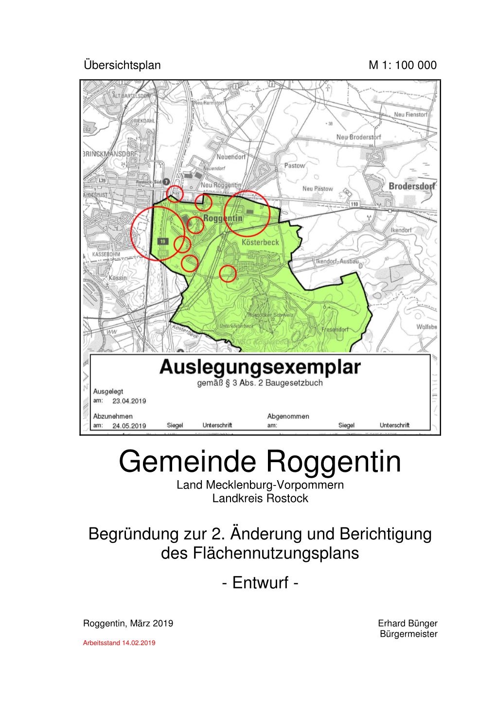 Gemeinde Roggentin Land Mecklenburg-Vorpommern Landkreis Rostock