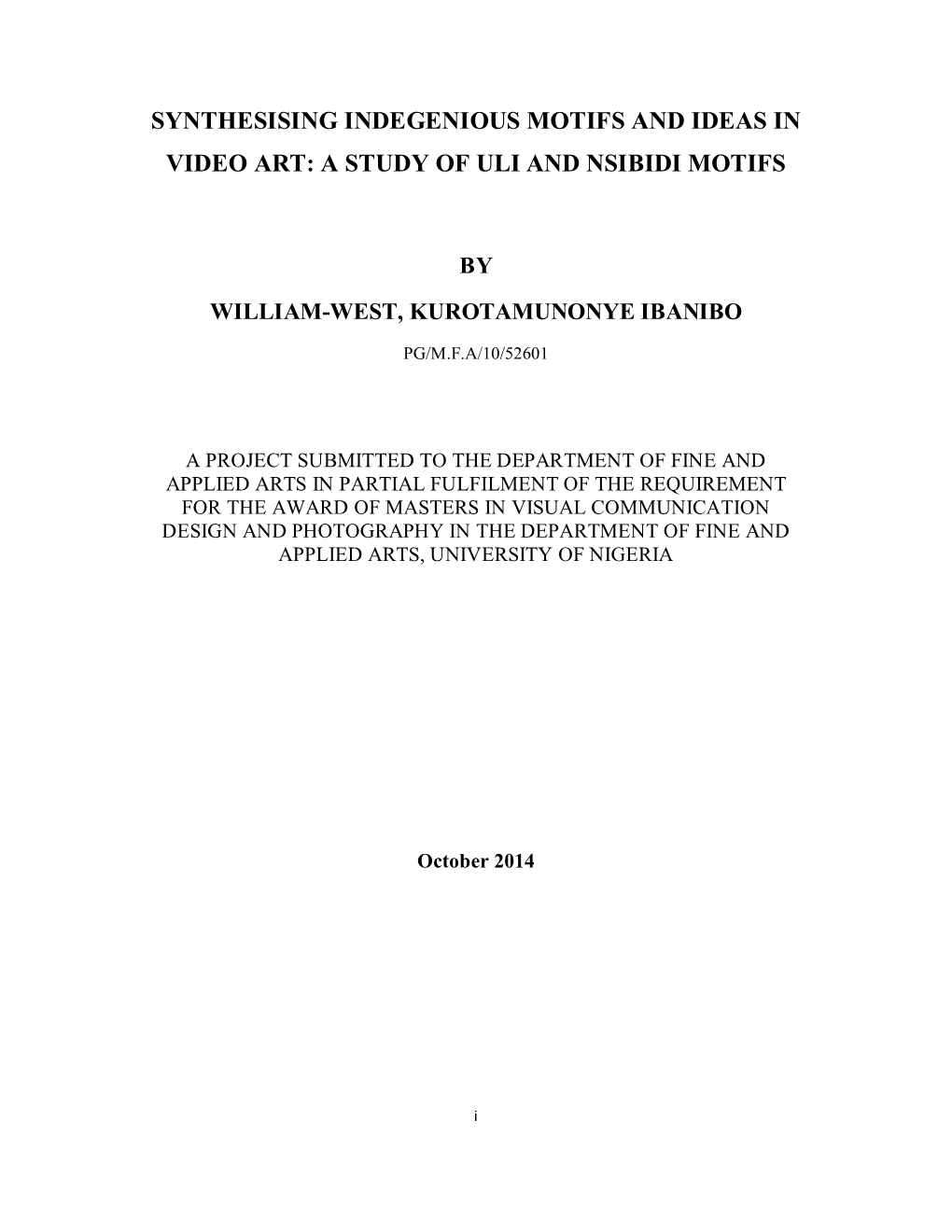 A Study of Uli and Nsibidi Motifs