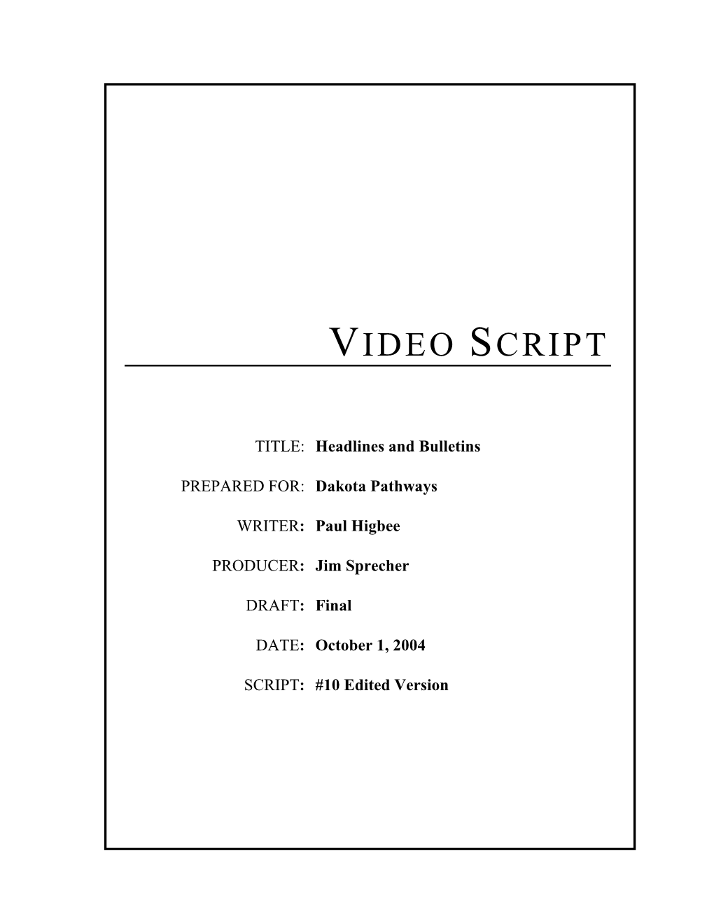 Video Script