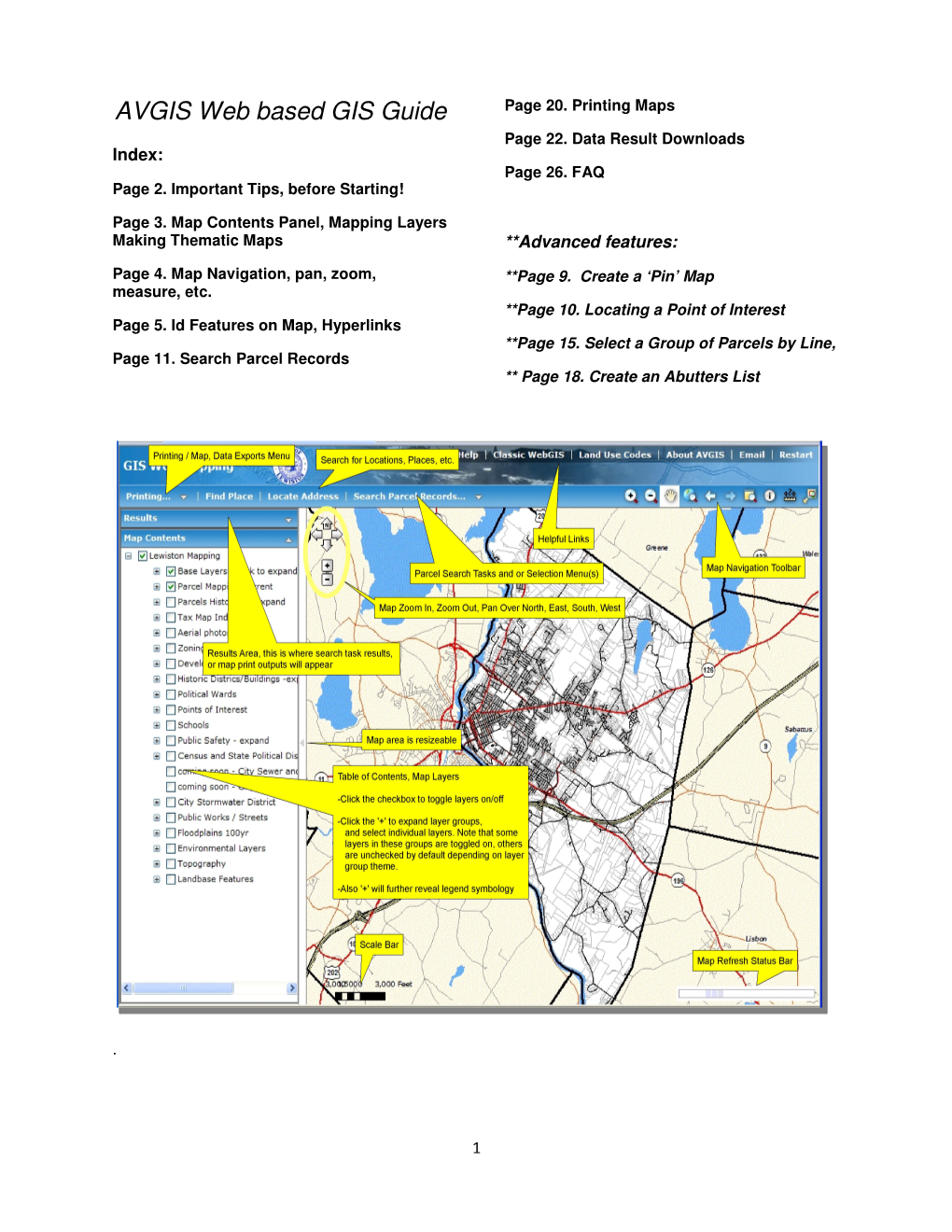 AVGIS Web Based GIS Guide Page 20