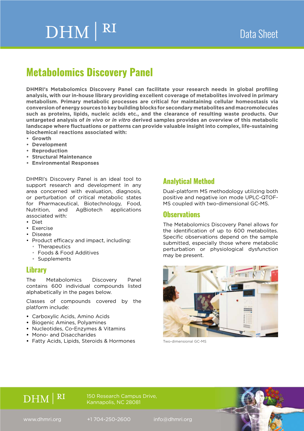 Data Sheet Metabolomics Discovery Panel