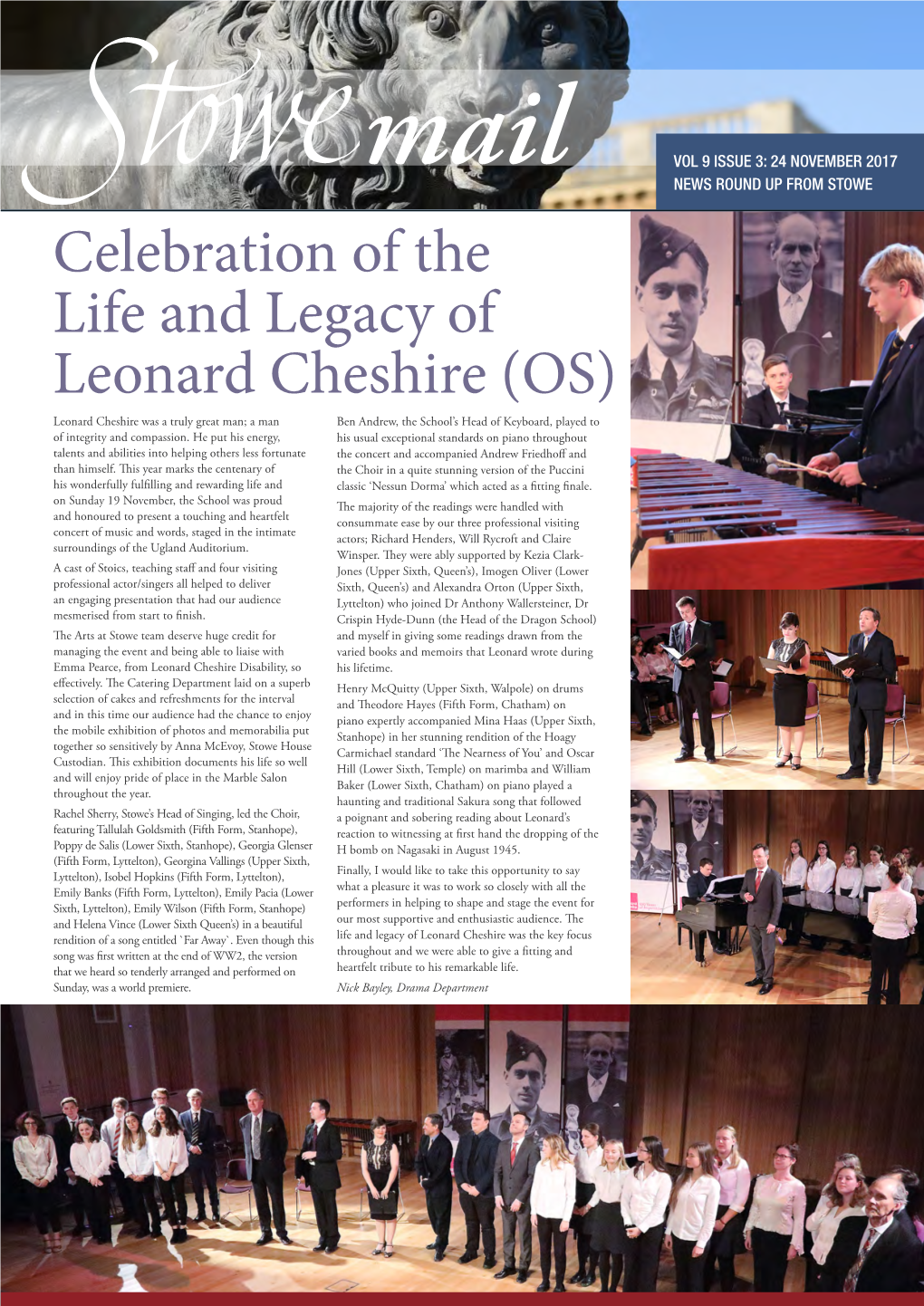 Celebration of the Life and Legacy of Leonard Cheshire (OS)