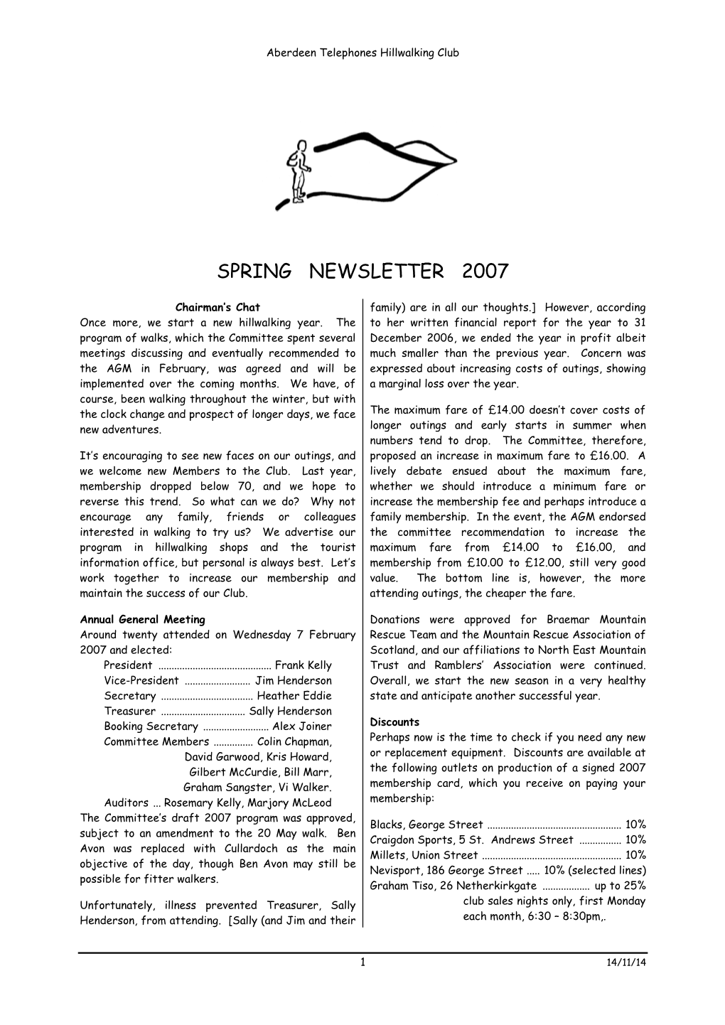 Spring Newsletter 2007