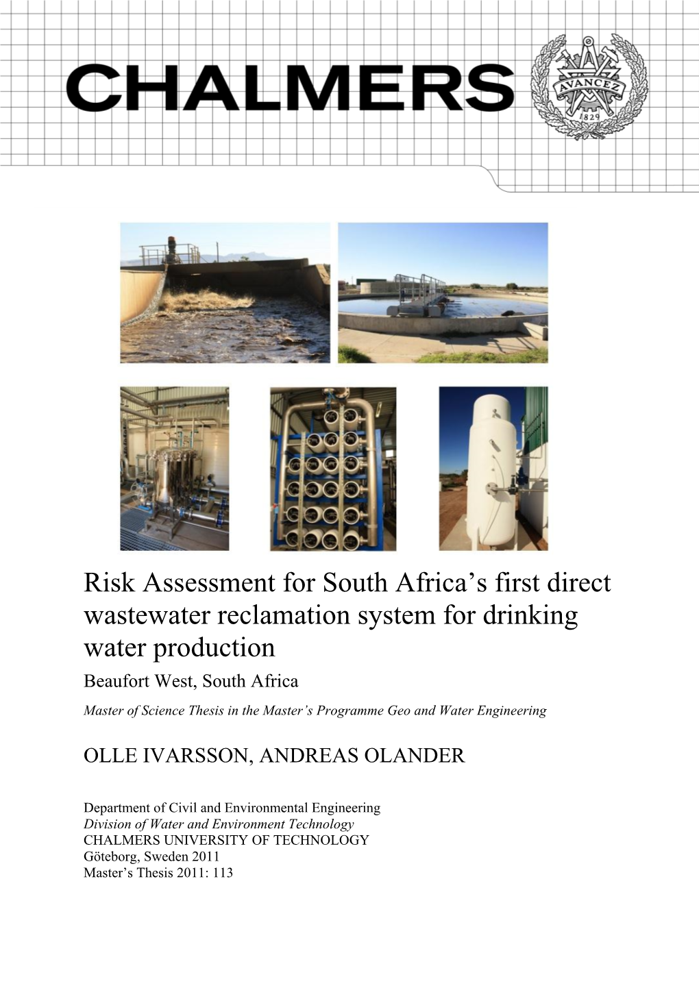 Risk Analysis for Reclamation Plant in Beaufort West, South Africa