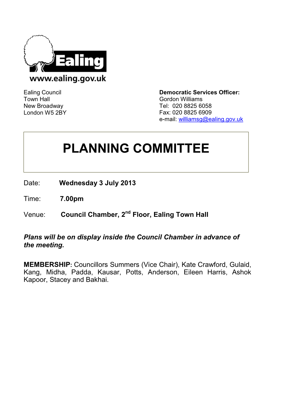 Planning Committee