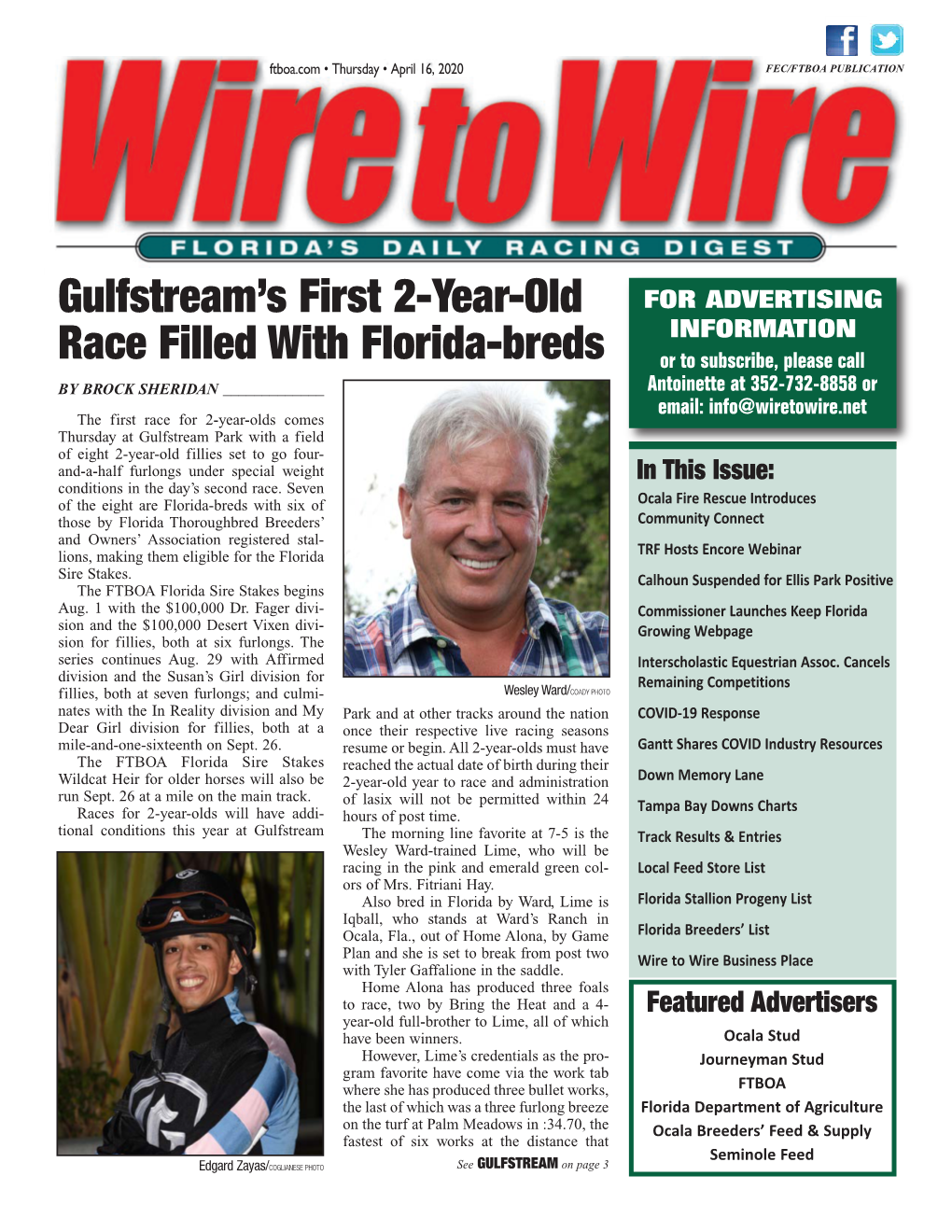 Gulfstream's First 2-Year-Old Race Filled with Florida-Breds