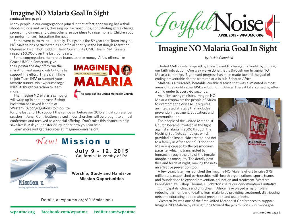 Imagine NO Malaria Goal in Sight