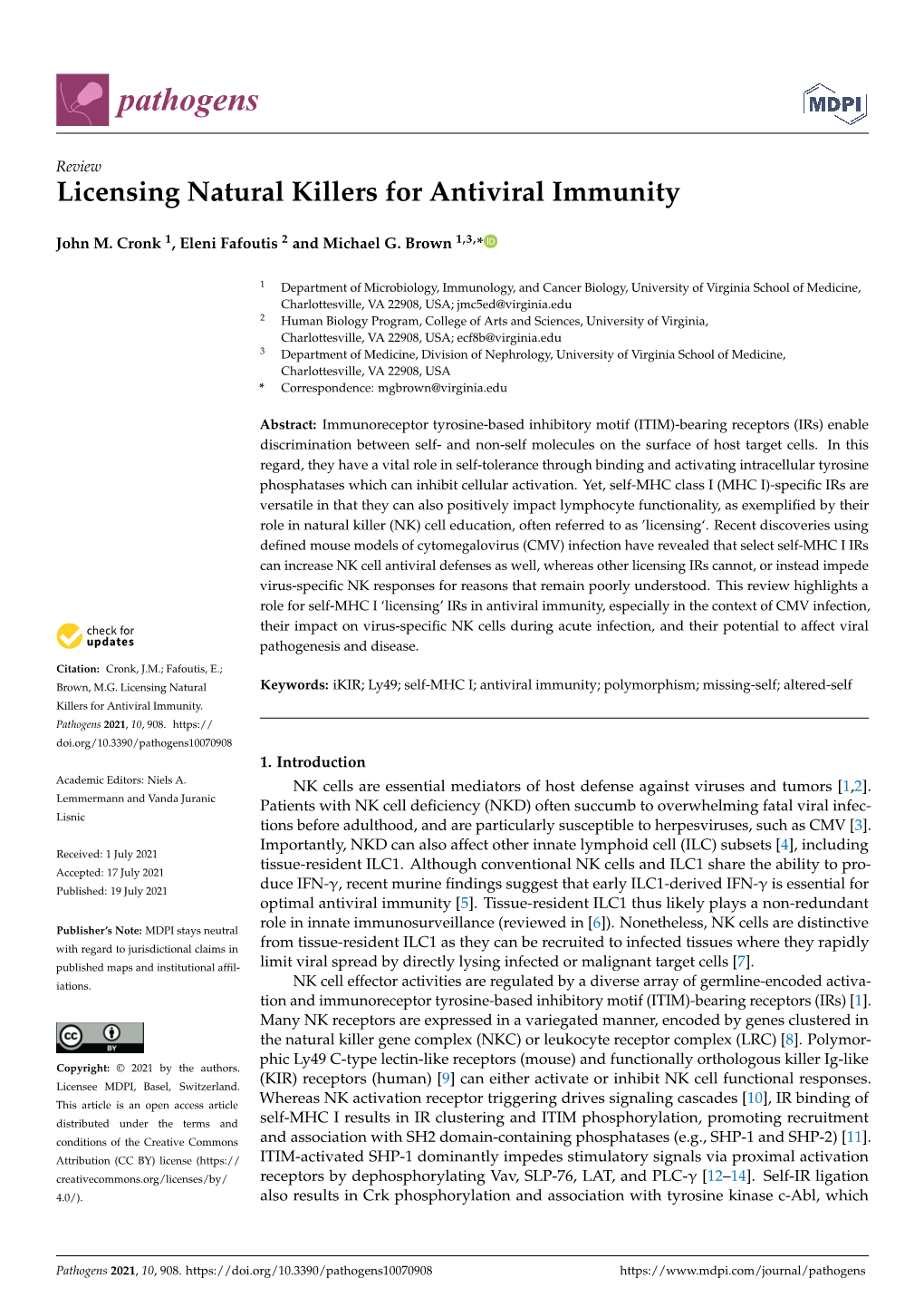 Licensing Natural Killers for Antiviral Immunity