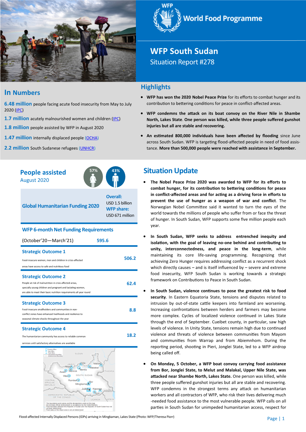 WFP South Sudan Situation Report #278