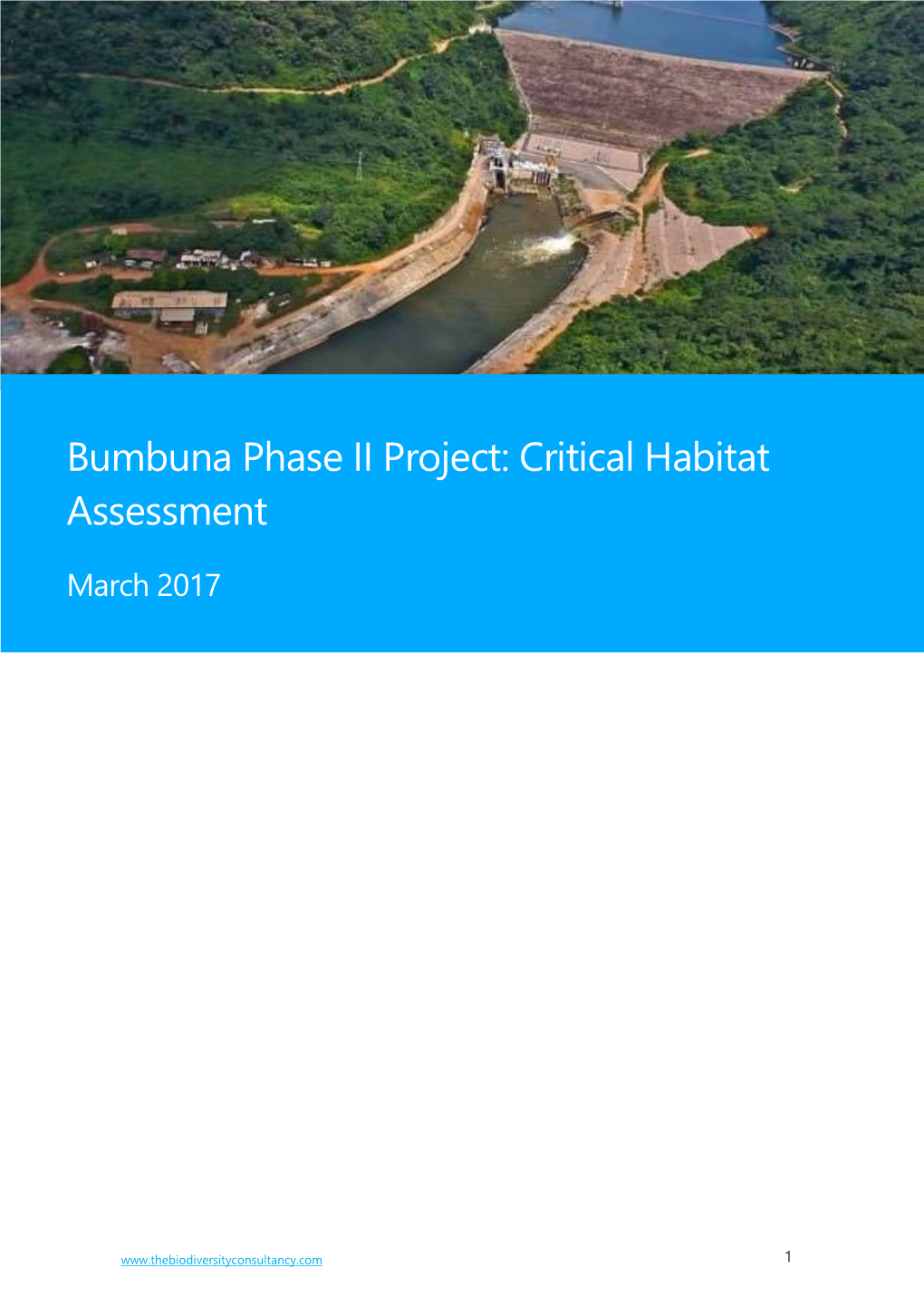 Bumbuna Phase II Project: Critical Habitat Assessment