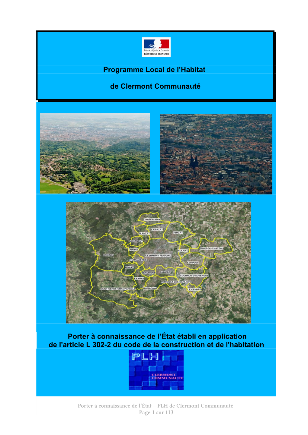 Programme Local De L'habitat De Clermont Communauté Porter À