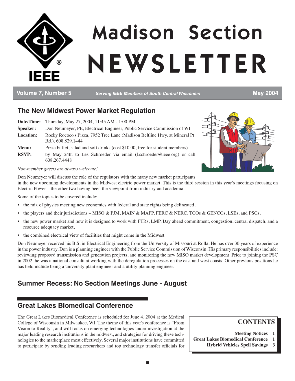 IEEE Madison Section Newsletter