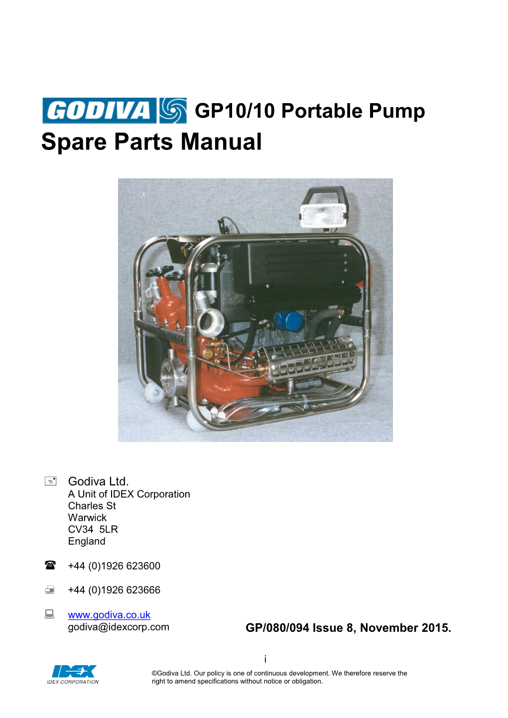 GP10-10 Parts List