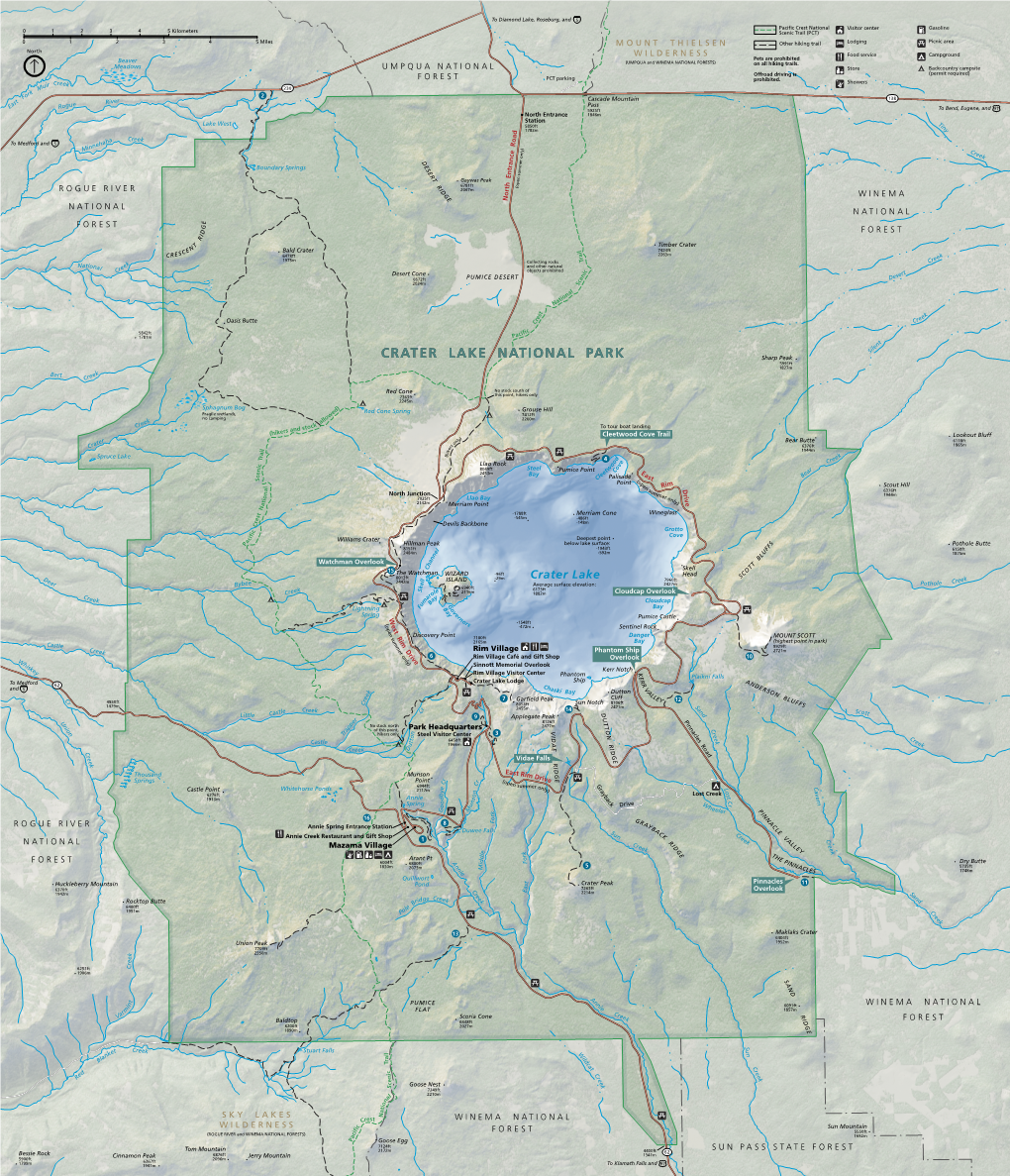 CRATER LAKE NATIONAL PARK Sharp Peak 5991Ft 1827M Bert Ek Cre