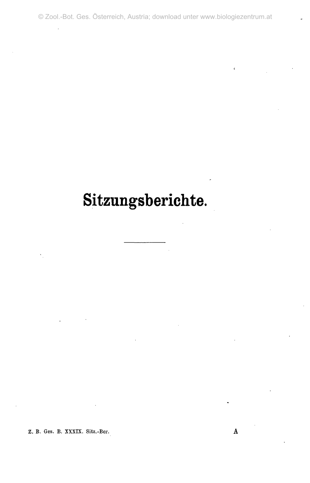 Sitzungsberichte