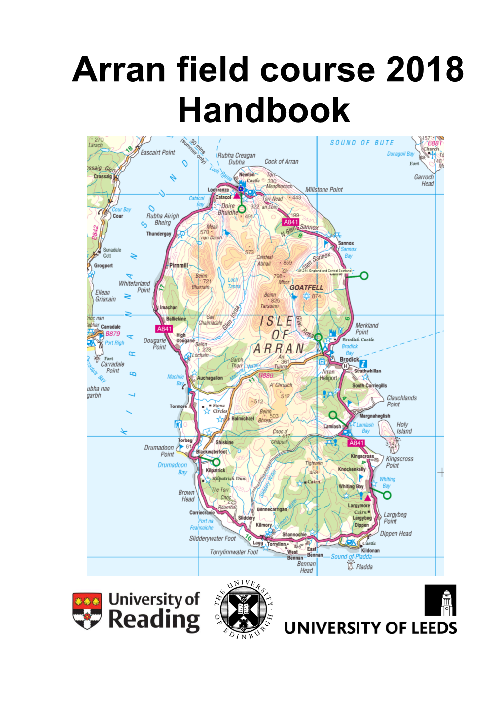 Arran Handbook.’ It Contains the Details of All the Exercises to Be Undertaken on the Field Trip