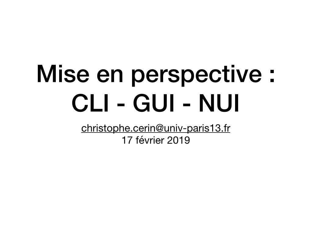 Christophe.Cerin@Univ-Paris13.Fr 17 Février 2019 Terminologie