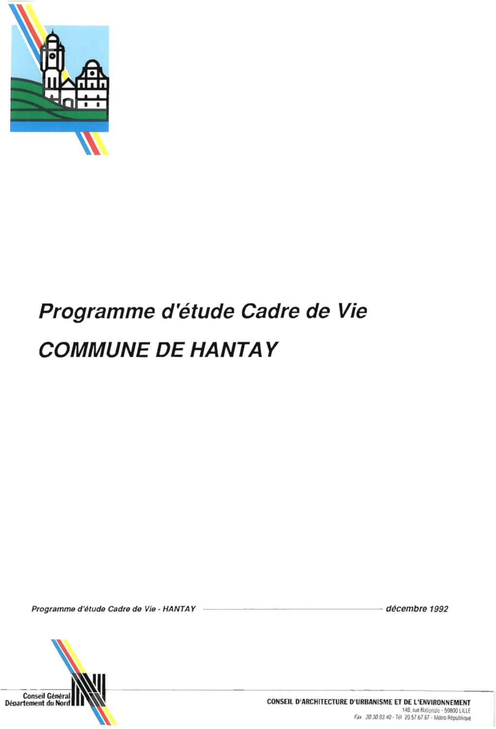 Programme D'étude Cadre De Vie, Hantay, Décembre 1992
