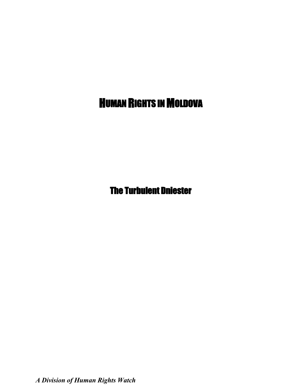 Human Rights in Moldova