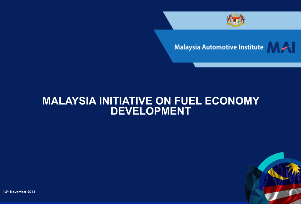 Malaysia Initiative on Fuel Economy Development