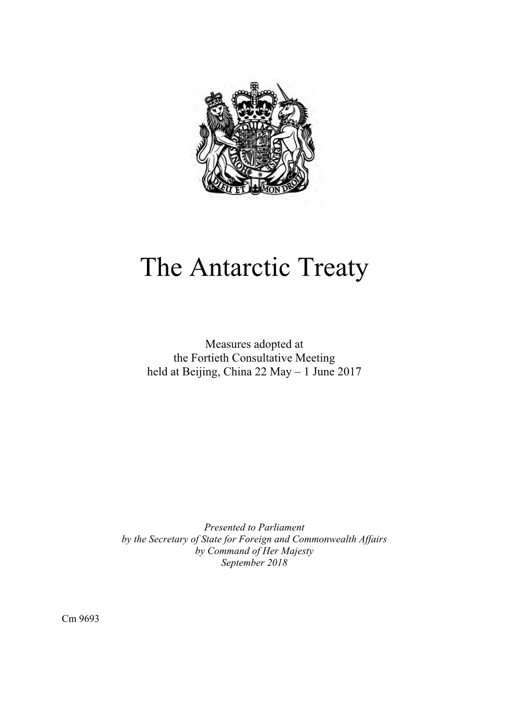 The Antarctic Treaty