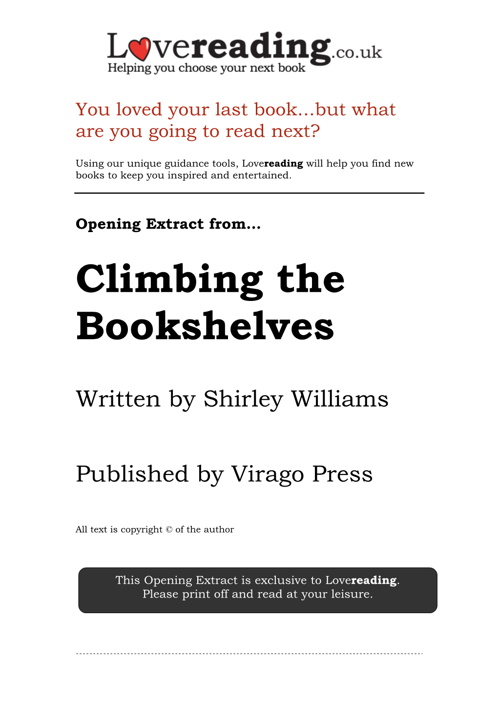 Climbing Bookshelves
