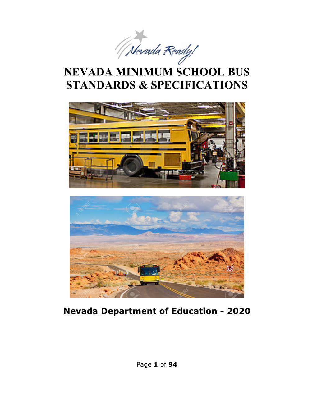 Nevada Minimum School Bus Standards & Specifications