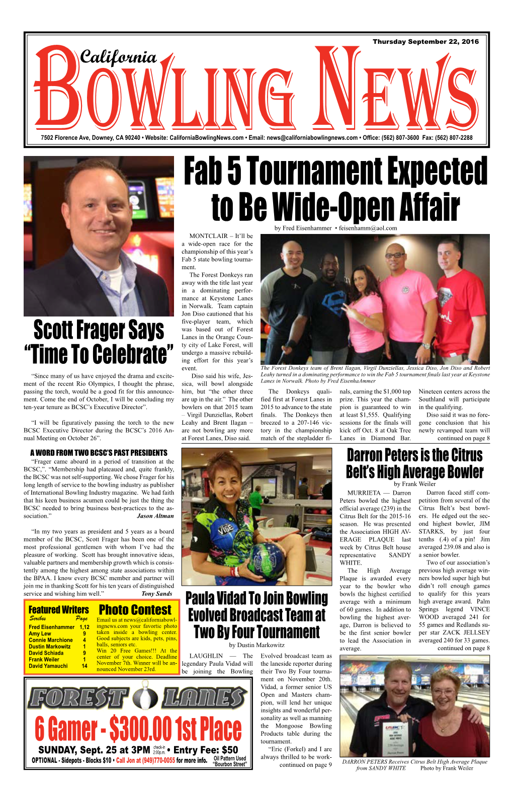 Fab 5 Tournament Expected to Be Wide-Open Affair