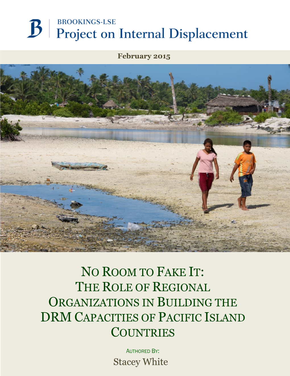 The Role of Regional Organizations in Building the Drm Capacities of Pacific Island Countries
