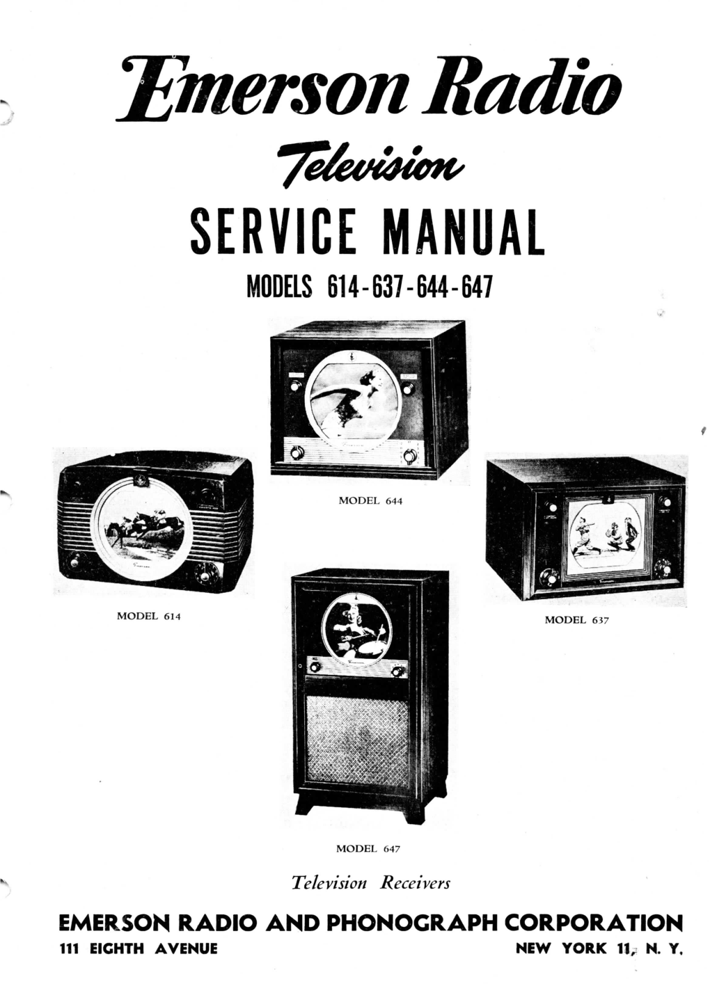 Service Manual Models 614-637-644-647