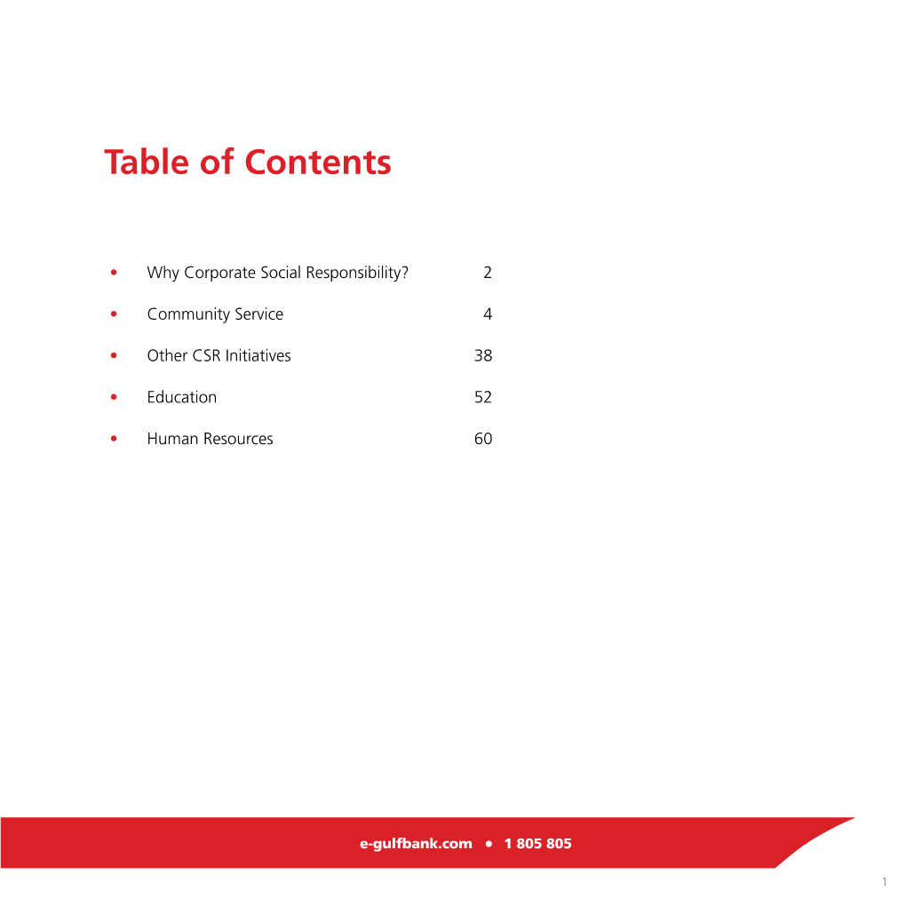 Table of Contents